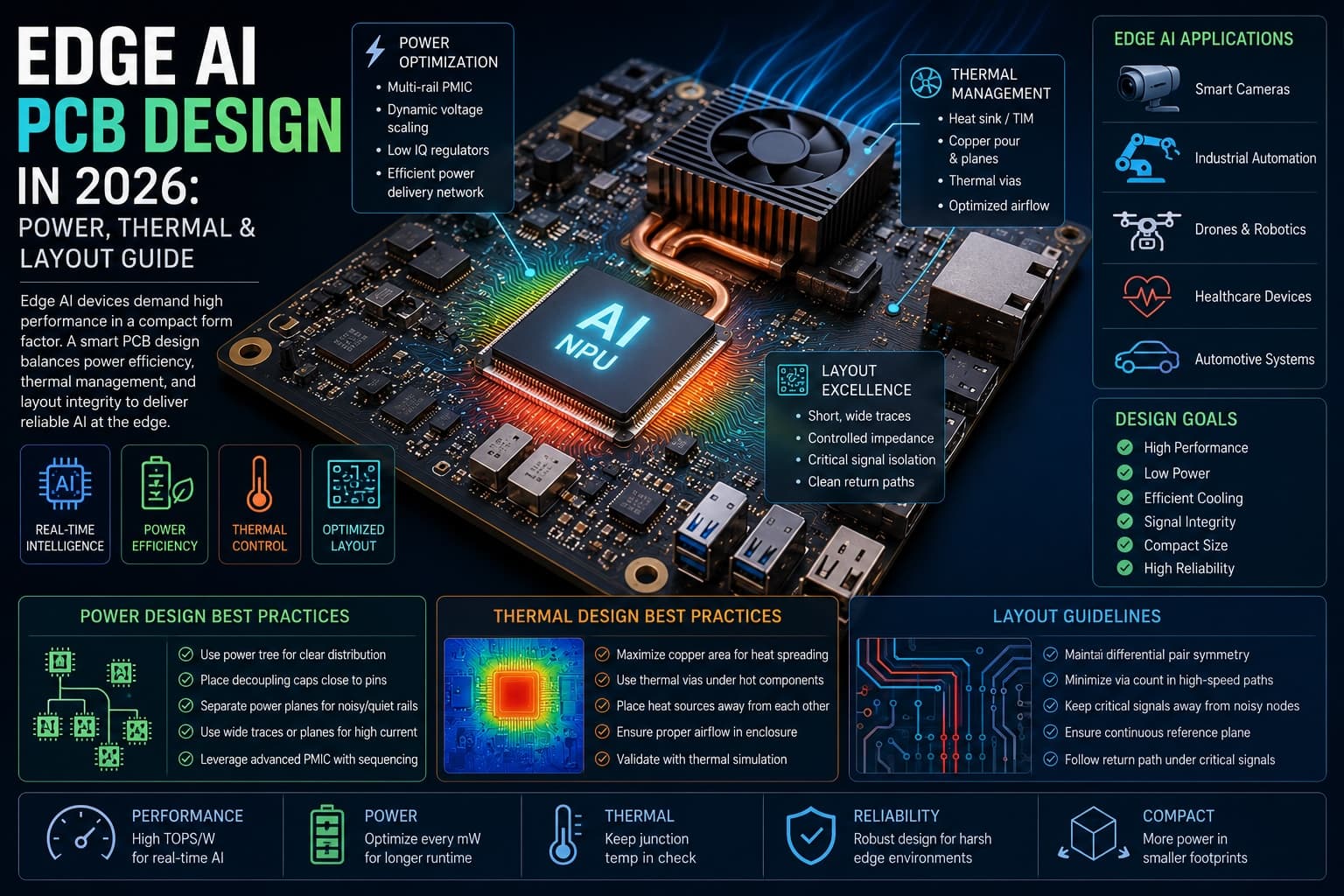 Edge AI PCB Design in 2026: Power, Thermal & Layout Guide - Featured image for Rapid Circuitry blog article